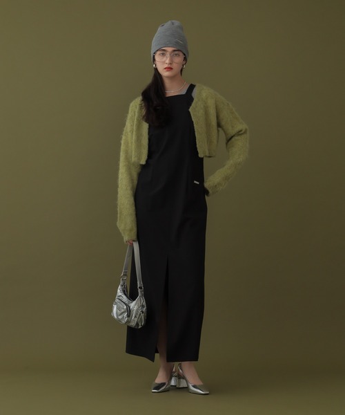 DISPATCHER NO.8（ディスパッチャーナンバーエイト）の「<シワになりにくい>アメスリワンピース（ワンピース・レディース・ブラック/オリーブ・ONE SIZE）」の2枚目の写真