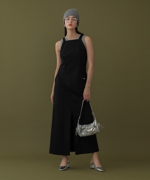 DISPATCHER NO.8（ディスパッチャーナンバーエイト）の「<シワになりにくい>アメスリワンピース（ワンピース・レディース・ブラック/オリーブ・ONE SIZE）」の17枚目の写真