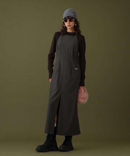 DISPATCHER NO.8（ディスパッチャーナンバーエイト）の「<シワになりにくい>アメスリワンピース（ワンピース・レディース・ブラック/オリーブ・ONE SIZE）」の14枚目の写真