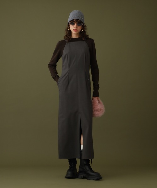 DISPATCHER NO.8（ディスパッチャーナンバーエイト）の「<シワになりにくい>アメスリワンピース（ワンピース・レディース・ブラック/オリーブ・ONE SIZE）」の15枚目の写真