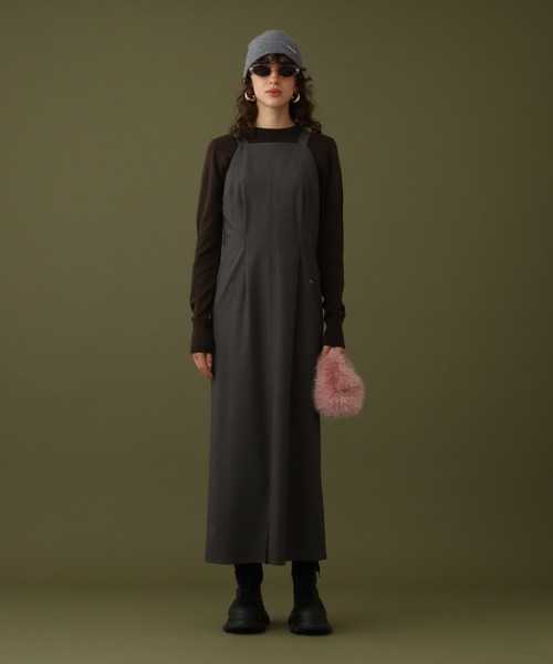 DISPATCHER NO.8（ディスパッチャーナンバーエイト）の「<シワになりにくい>アメスリワンピース（ワンピース・レディース・ブラック/オリーブ・ONE SIZE）」の5枚目の写真