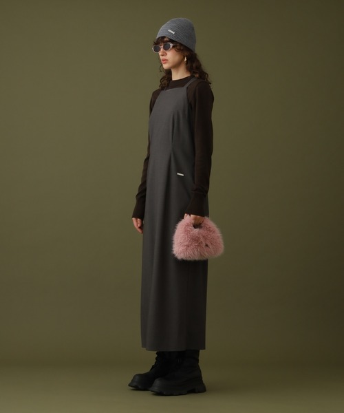 DISPATCHER NO.8（ディスパッチャーナンバーエイト）の「<シワになりにくい>アメスリワンピース（ワンピース・レディース・ブラック/オリーブ・ONE SIZE）」の6枚目の写真