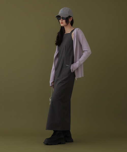 DISPATCHER NO.8（ディスパッチャーナンバーエイト）の「<シワになりにくい>アメスリワンピース（ワンピース・レディース・ブラック/オリーブ・ONE SIZE）」の12枚目の写真