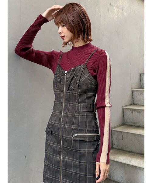 MURUA（ムルーア）の「シアーラインスリーブニット（ニット/セーター・レディース・アイボリー/ブラック/ボルドー・FREE）」の18枚目の写真