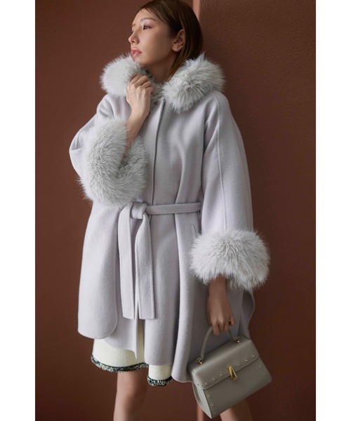 セルフォード　ポンチョコート CELFORD (12%OFF) / セルフォード ファーポンチョコート 24秋冬