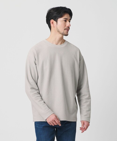 BEAUTY&YOUTH UNITED ARROWS(ビューティーアンドユースユナイテッドアローズ)の「【WEB限定 WARDROBE SMART】エアリー カノコ カットソー 【抗菌・防臭】(Tシャツ/カットソー・メンズ・ブラック/ダークグレー/オフホワイト/ライトグレー・XL/L/M/S)」の1枚目の写真