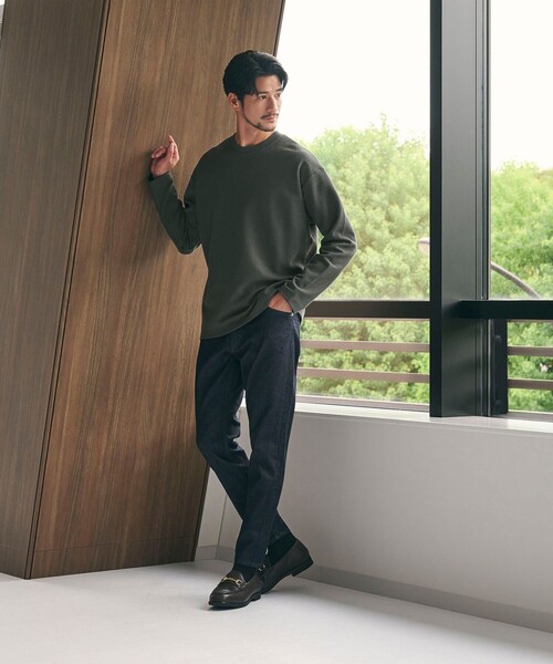 BEAUTY&YOUTH UNITED ARROWS(ビューティーアンドユースユナイテッドアローズ)の「【WEB限定 WARDROBE SMART】エアリー カノコ カットソー 【抗菌・防臭】(Tシャツ/カットソー・メンズ・ブラック/ダークグレー/オフホワイト/ライトグレー・XL/L/M/S)」の10枚目の写真