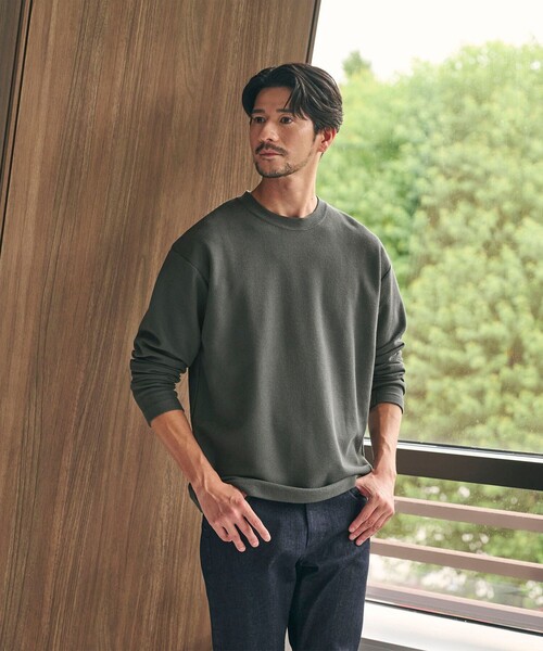 BEAUTY&YOUTH UNITED ARROWS(ビューティーアンドユースユナイテッドアローズ)の「【WEB限定 WARDROBE SMART】エアリー カノコ カットソー 【抗菌・防臭】(Tシャツ/カットソー・メンズ・ブラック/ダークグレー/オフホワイト/ライトグレー・XL/L/M/S)」の11枚目の写真