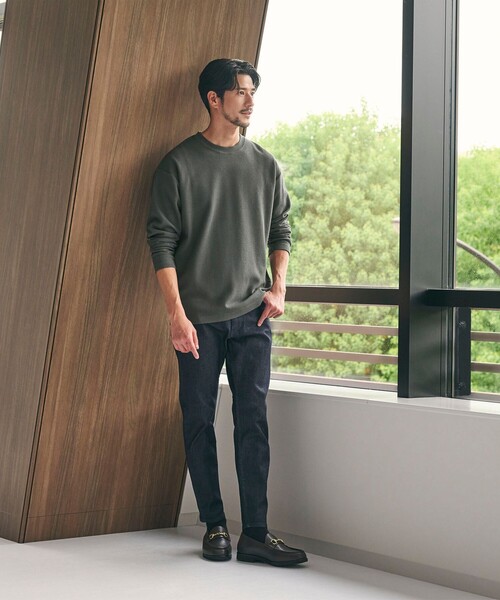 BEAUTY&YOUTH UNITED ARROWS(ビューティーアンドユースユナイテッドアローズ)の「【WEB限定 WARDROBE SMART】エアリー カノコ カットソー 【抗菌・防臭】(Tシャツ/カットソー・メンズ・ブラック/ダークグレー/オフホワイト/ライトグレー・XL/L/M/S)」の12枚目の写真