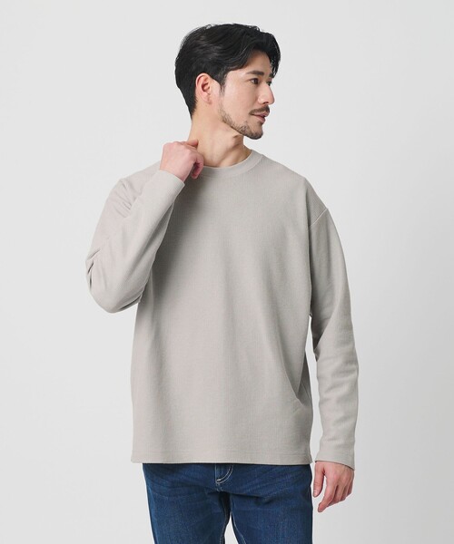 BEAUTY&YOUTH UNITED ARROWS(ビューティーアンドユースユナイテッドアローズ)の「【WEB限定 WARDROBE SMART】エアリー カノコ カットソー 【抗菌・防臭】(Tシャツ/カットソー・メンズ・ブラック/ダークグレー/オフホワイト/ライトグレー・XL/L/M/S)」の14枚目の写真