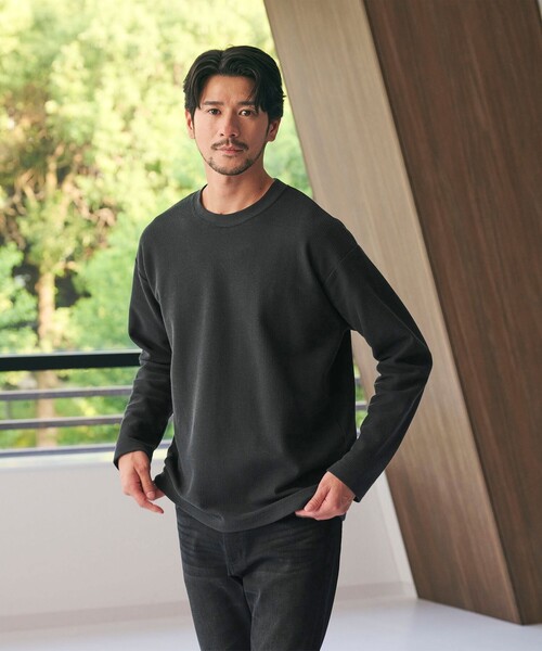 BEAUTY&YOUTH UNITED ARROWS(ビューティーアンドユースユナイテッドアローズ)の「【WEB限定 WARDROBE SMART】エアリー カノコ カットソー 【抗菌・防臭】(Tシャツ/カットソー・メンズ・ブラック/ダークグレー/オフホワイト/ライトグレー・XL/L/M/S)」の16枚目の写真