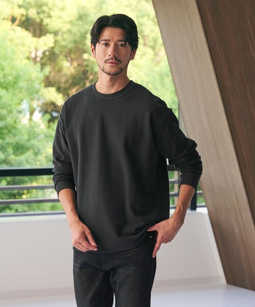 BEAUTY&YOUTH UNITED ARROWS(ビューティーアンドユースユナイテッドアローズ)の「【WEB限定 WARDROBE SMART】エアリー カノコ カットソー 【抗菌・防臭】(Tシャツ/カットソー・メンズ・ブラック/ダークグレー/オフホワイト/ライトグレー・XL/L/M/S)」の17枚目の写真