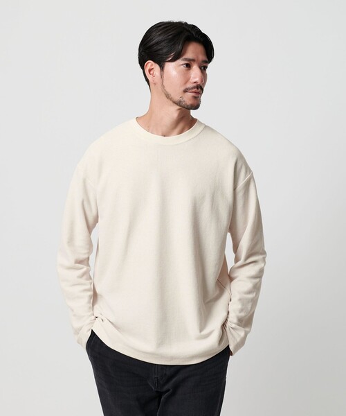 BEAUTY&YOUTH UNITED ARROWS(ビューティーアンドユースユナイテッドアローズ)の「【WEB限定 WARDROBE SMART】エアリー カノコ カットソー 【抗菌・防臭】(Tシャツ/カットソー・メンズ・ブラック/ダークグレー/オフホワイト/ライトグレー・XL/L/M/S)」の18枚目の写真