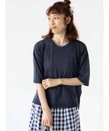 Lugnoncure | 【接触冷感】サイドスリットハーフスリーブニット(ニット/セーター)