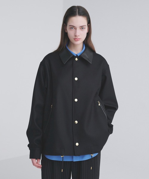 CULLNI(クルニ)の「Wool Melton Dot Button Coach Jacket(ブルゾン・メンズ・ネイビー/ブラック・1/2/0)」の1枚目の写真