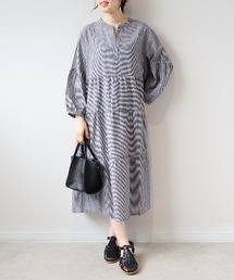 MB mint breeze（エムビーミントブリーズ）の「【L～5L 大きいサイズ】ミニサッカーティアードワンピース（ワンピース）」