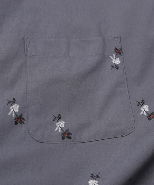 JIEDA(ジエダ)の「BONE FLOWER SHIRT S/S(シャツ/ブラウス・メンズ・グレー/サックスブルー・1/2)」の10枚目の写真