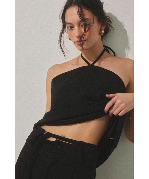 ALEXIA STAM（アリシアスタン）の「Center Press Pants /ウエストベルトパンツ（スラックス・レディース・アイボリー/ブラック・M/S）」の16枚目の写真