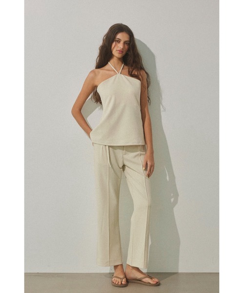 ALEXIA STAM（アリシアスタン）の「Center Press Pants /ウエストベルトパンツ（スラックス・レディース・アイボリー/ブラック・M/S）」の5枚目の写真