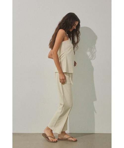 ALEXIA STAM（アリシアスタン）の「Center Press Pants /ウエストベルトパンツ（スラックス・レディース・アイボリー/ブラック・M/S）」の6枚目の写真