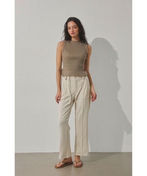 ALEXIA STAM（アリシアスタン）の「Center Press Pants /ウエストベルトパンツ（スラックス・レディース・アイボリー/ブラック・M/S）」の10枚目の写真