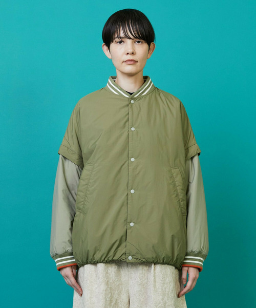 FRAPBOIS(フラボア)の「ツーウェイコート ブルゾン(ブルゾン・レディース・カーキ/ブラック・1/2)」の1枚目の写真