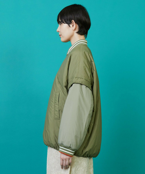 FRAPBOIS(フラボア)の「ツーウェイコート ブルゾン(ブルゾン・レディース・カーキ/ブラック・1/2)」の3枚目の写真