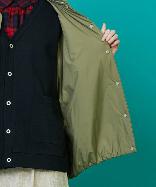 FRAPBOIS(フラボア)の「ツーウェイコート ブルゾン(ブルゾン・レディース・カーキ/ブラック・1/2)」の7枚目の写真
