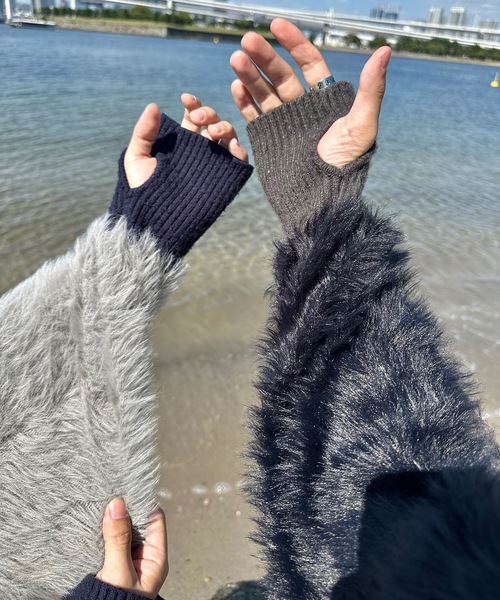 MandO（エムオー）（エムオー）の「ハイネックフェザートラックジャケット（ニット/セーター・メンズ・グレー/ブラック・LARGE/MEDIUM）」の13枚目の写真