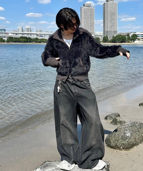 MandO（エムオー）（エムオー）の「ハイネックフェザートラックジャケット（ニット/セーター・メンズ・グレー/ブラック・LARGE/MEDIUM）」の20枚目の写真