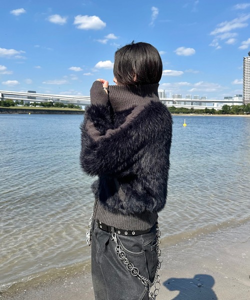 MandO（エムオー）（エムオー）の「ハイネックフェザートラックジャケット（ニット/セーター・メンズ・グレー/ブラック・LARGE/MEDIUM）」の21枚目の写真