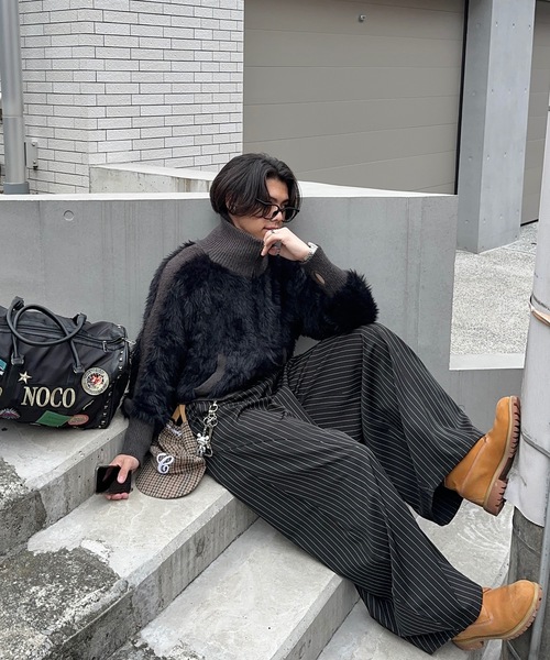 MandO（エムオー）（エムオー）の「ハイネックフェザートラックジャケット（ニット/セーター・メンズ・グレー/ブラック・LARGE/MEDIUM）」の22枚目の写真