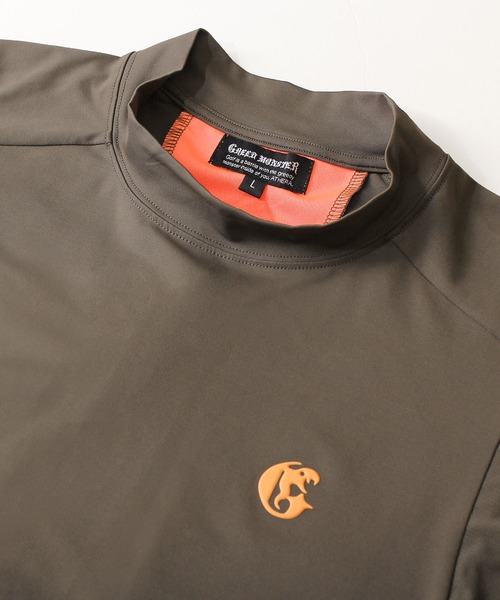 GREED MONSTER（グリードモンスター）の「【GREED MONSTER/グリードモンスター】Back Line Print Short-Sleeved Mock-Neck T-shirts(Made in Japan)/ゴルフウェア半袖モックネックT-シャツ（Tシャツ/カットソー・メンズ・ネイビー/ブラック・MEDIUM/LARGE/X-LARGE）」の9枚目の写真