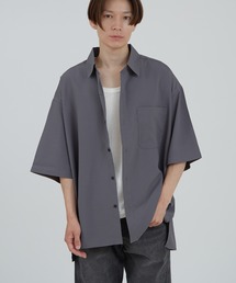 無地&総柄プリント オーバーサイズ半袖シャツ