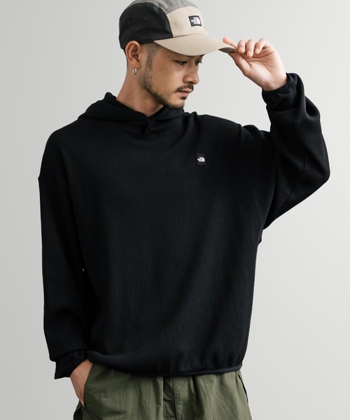 THE NORTH FACE（ザノースフェイス）の「日本未展開モデル THE NORTH FACE ザ・ノースフェイス WHITE LABEL ホワイトレーベル WAFFLE HOOD PULLOVER オーバーサイズワッフルミニボックスロゴ刺繍パーカー（パーカー・メンズ・杢グレー/ブラック/ホワイト・XL/L/M/S/XXL）」の8枚目の写真
