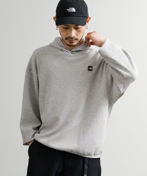 THE NORTH FACE（ザノースフェイス）の「日本未展開モデル THE NORTH FACE ザ・ノースフェイス WHITE LABEL ホワイトレーベル WAFFLE HOOD PULLOVER オーバーサイズワッフルミニボックスロゴ刺繍パーカー（パーカー・メンズ・杢グレー/ブラック/ホワイト・XL/L/M/S/XXL）」の14枚目の写真