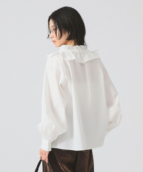 Ray BEAMS（レイビームス）の「フリルカラー リボン ブラウス（シャツ/ブラウス・レディース・ライトブルー/ホワイト・ONE SIZE）」の14枚目の写真