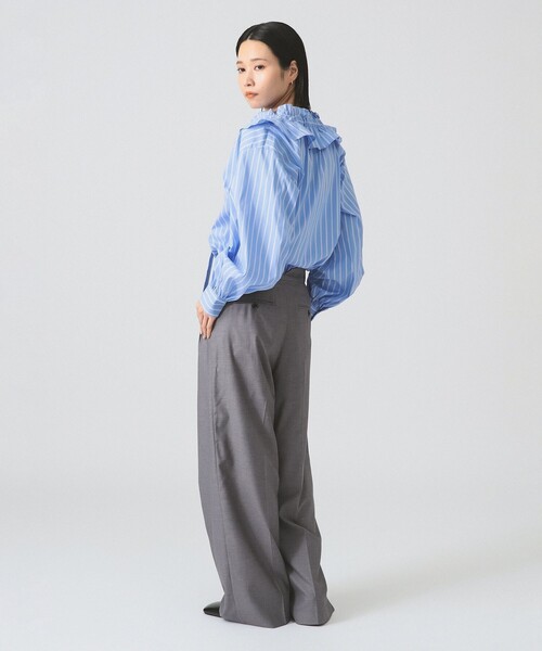 Ray BEAMS（レイビームス）の「フリルカラー リボン ブラウス（シャツ/ブラウス・レディース・ライトブルー/ホワイト・ONE SIZE）」の17枚目の写真