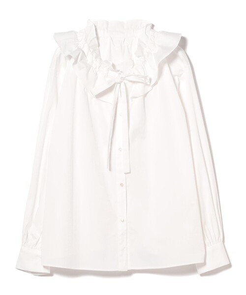 Ray BEAMS（レイビームス）の「フリルカラー リボン ブラウス（シャツ/ブラウス・レディース・ライトブルー/ホワイト・ONE SIZE）」の3枚目の写真