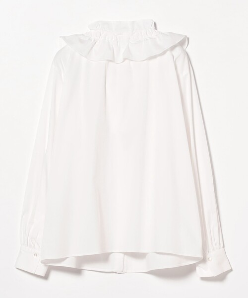 Ray BEAMS（レイビームス）の「フリルカラー リボン ブラウス（シャツ/ブラウス・レディース・ライトブルー/ホワイト・ONE SIZE）」の4枚目の写真