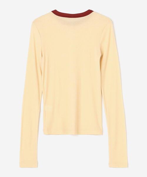 babaco（ババコ）の「babaco | ツイストコットン ロングスリーブTシャツ WOMEN（Tシャツ/カットソー・レディース・ブラック/ベージュ・1）」の12枚目の写真