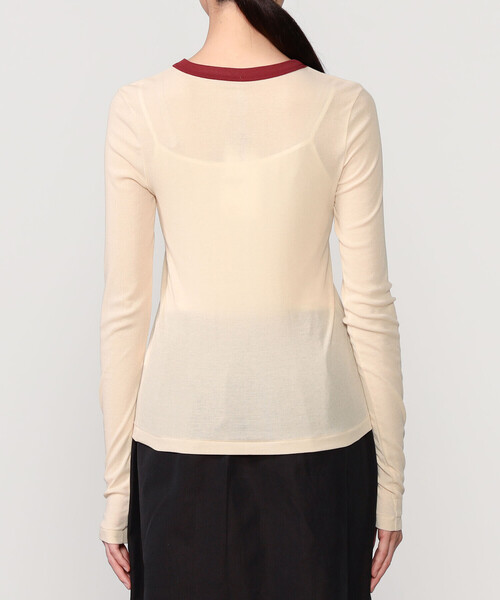 babaco（ババコ）の「babaco | ツイストコットン ロングスリーブTシャツ WOMEN（Tシャツ/カットソー・レディース・ブラック/ベージュ・1）」の10枚目の写真