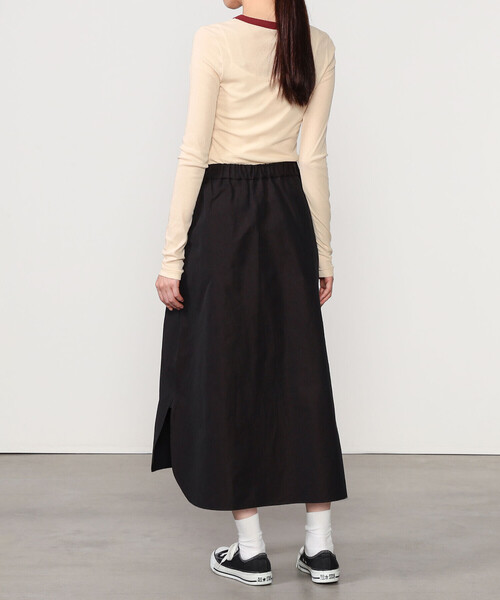 babaco（ババコ）の「babaco | ツイストコットン ロングスリーブTシャツ WOMEN（Tシャツ/カットソー・レディース・ブラック/ベージュ・1）」の5枚目の写真