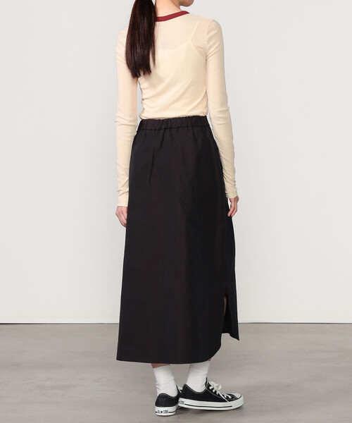 babaco（ババコ）の「babaco | ツイストコットン ロングスリーブTシャツ WOMEN（Tシャツ/カットソー・レディース・ブラック/ベージュ・1）」の6枚目の写真