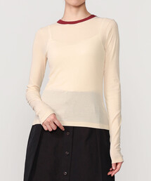 babaco | babaco | ツイストコットン ロングスリーブTシャツ WOMEN(Tシャツ/カットソー)