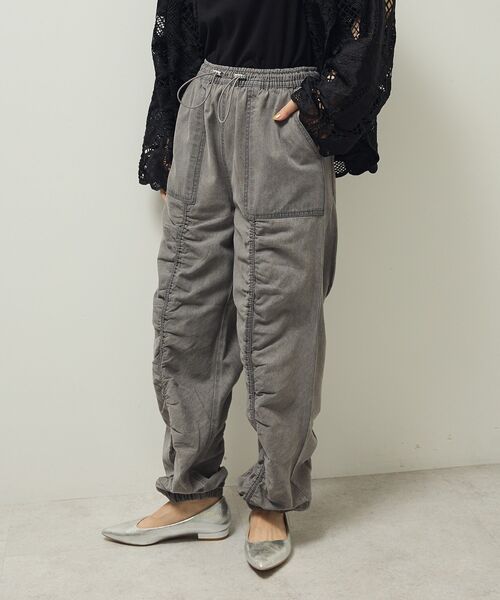 Sugar spoon（シュガースプーン）の「・SUGAR SPOON デニムギャザーパンツ（デニムパンツ・レディース・インディゴブルー/ライトインディゴブルー/ブラック/グレー・FREE）」の10枚目の写真