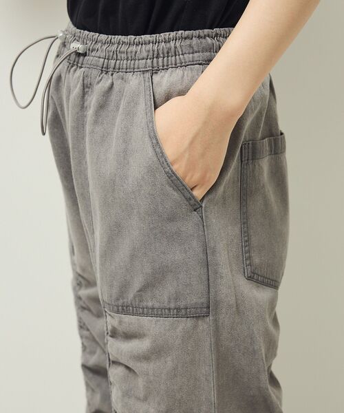 Sugar spoon（シュガースプーン）の「・SUGAR SPOON デニムギャザーパンツ（デニムパンツ・レディース・インディゴブルー/ライトインディゴブルー/ブラック/グレー・FREE）」の13枚目の写真