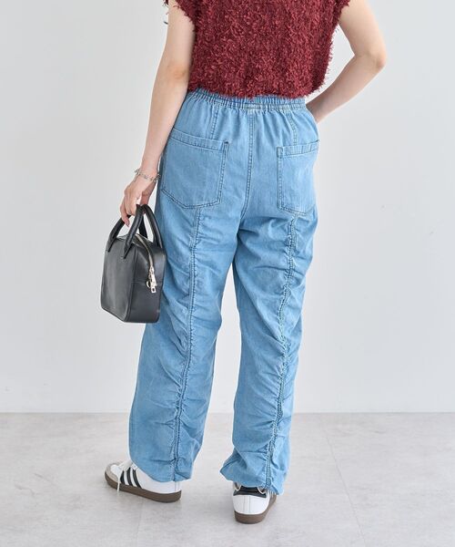 Sugar spoon（シュガースプーン）の「・SUGAR SPOON デニムギャザーパンツ（デニムパンツ・レディース・インディゴブルー/ライトインディゴブルー/ブラック/グレー・FREE）」の21枚目の写真