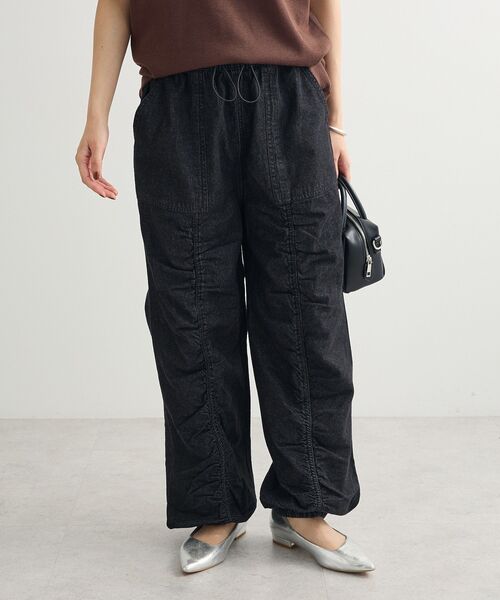 Sugar spoon（シュガースプーン）の「・SUGAR SPOON デニムギャザーパンツ（デニムパンツ・レディース・インディゴブルー/ライトインディゴブルー/ブラック/グレー・FREE）」の22枚目の写真