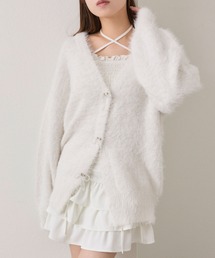 OLIVE des OLIVE(I[ufI[u)melty ribbon long knit(J[fBK/{)